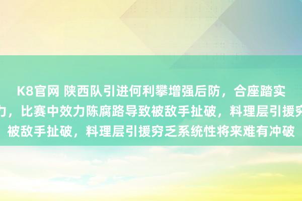 K8官网 陕西队引进何利攀增强后防，合座踏实不少但战术应变已经乏力，比赛中效力陈腐路导致被敌手扯破，料理层引援穷乏系统性将来难有冲破